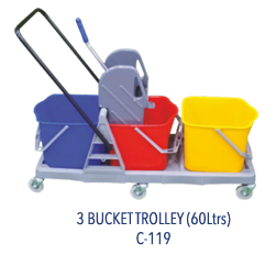 3 Bucket Trolley (60Ltrs)
